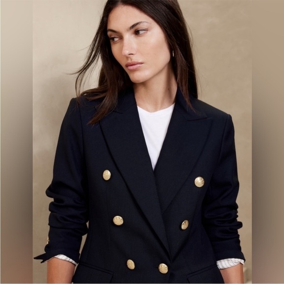 NWT! Banana Republic Navy Blue Captain's Blazer - Multiple Sizes - Picture 3 of 7